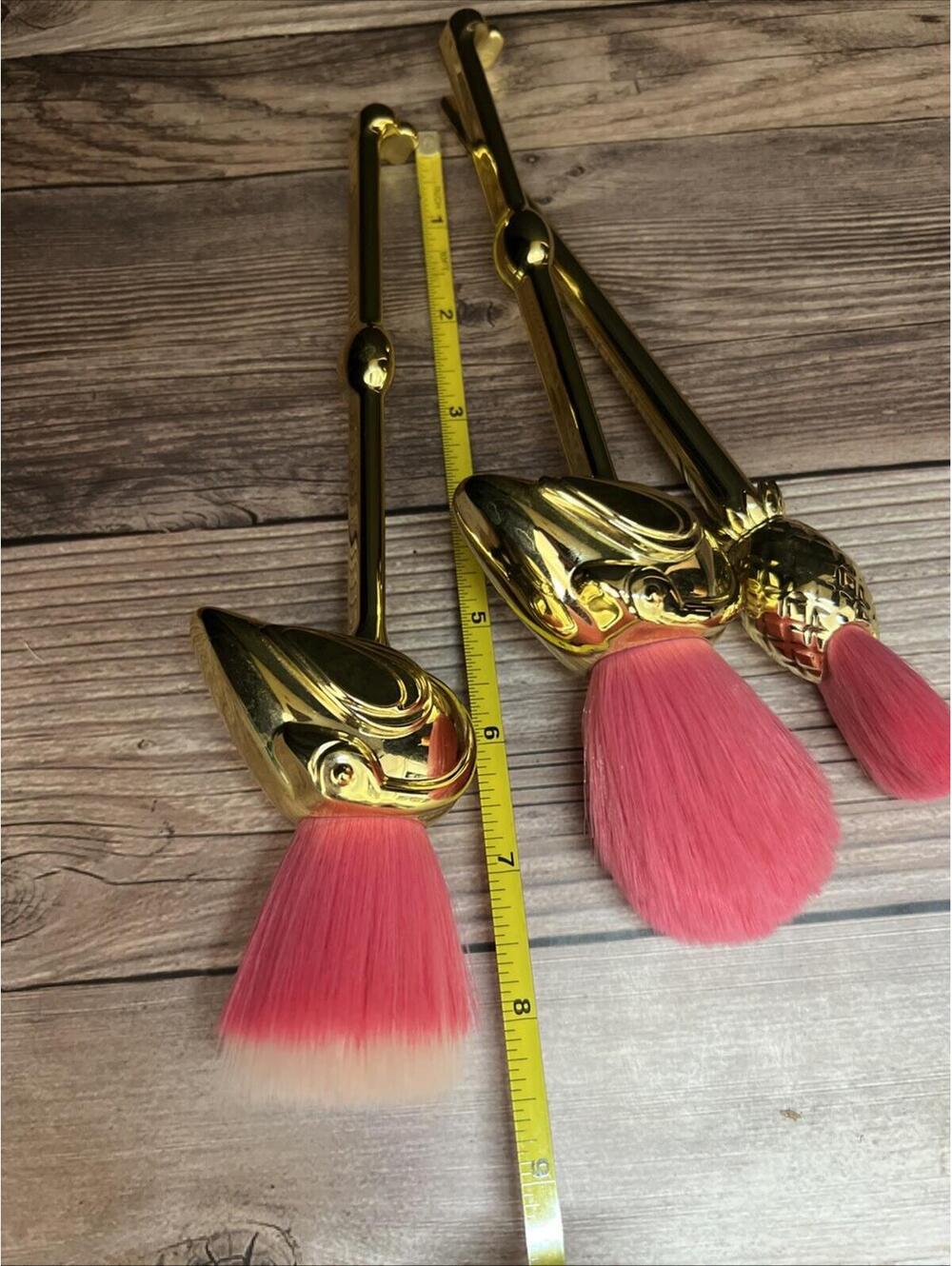 Tarte Let's Flamingle Brush Set Full Size 3 Pc New - No Box - Picture 5 of 5